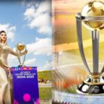 Eiffel Tower Ke Saamne Golden Dress Me Nazar Aai Urvashi Rautela Saath Hi ICC World Cup 2023 Trophy Ke Saath Photos Ki Share 1 1