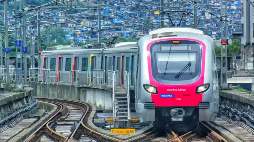 Cheetah Camp Tak Metro Train Mumbai Metro Line 2B Ka Extension