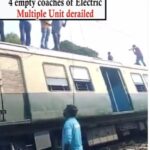 4 Empty Coaches Of Electric Multiple Unit Derailed Near Avadi At Chennai Southern Railway