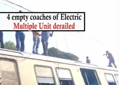 4 Empty Coaches Of Electric Multiple Unit Derailed Near Avadi At Chennai Southern Railway