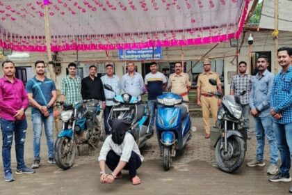 Bike Chor arrested 4 Bike baramad kar 5 chori ke cases solve kiya Nalasopara Police station ne