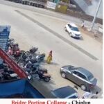 Bridge Portion Collapse Chiplun Under Construction Flyover Girne Ka CCTV Video Social Media Par Hua Viral
