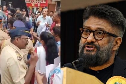Mumbai Ke Gaiety Galaxy Ke Bahar The Vaccine War Ke Against Protest Vivek Agnihotri Ne Rea