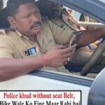Police Khud Without Seat Belt Bike Wale Ko Fine Maar Rahi Hai Personal Mobile Se At Jogeshwari Sahakar Road
