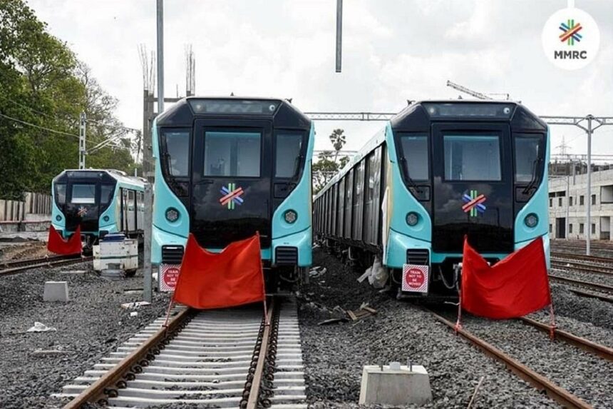 Mumbai Metro 3 Colaba Bandra SEEPZ Line Ki 9th Train Mumbai Aarey Car ...