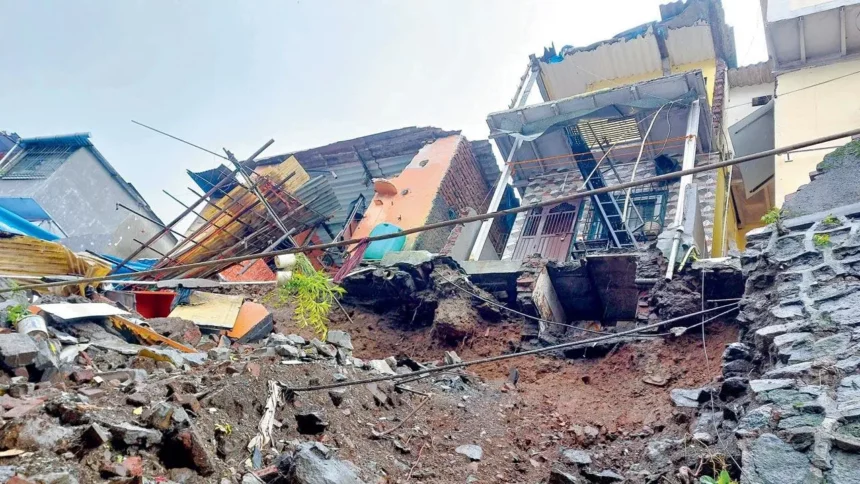 Landslide in Bhandup a d