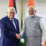 pm modi meets palestinian president mahmoud abbas assures more assistance for gaza