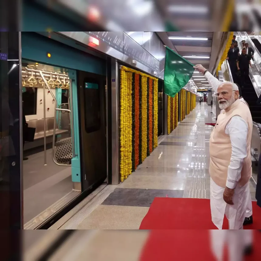 mumbais 1st underground metro stretch from bkc to aarey opens for public