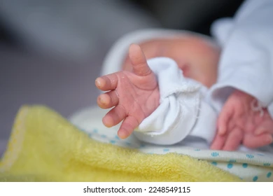 newborn babys hand reaches out 260nw 2248549115