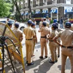 mumbai police personnel outside the ed office in mumbai the enforcement direct