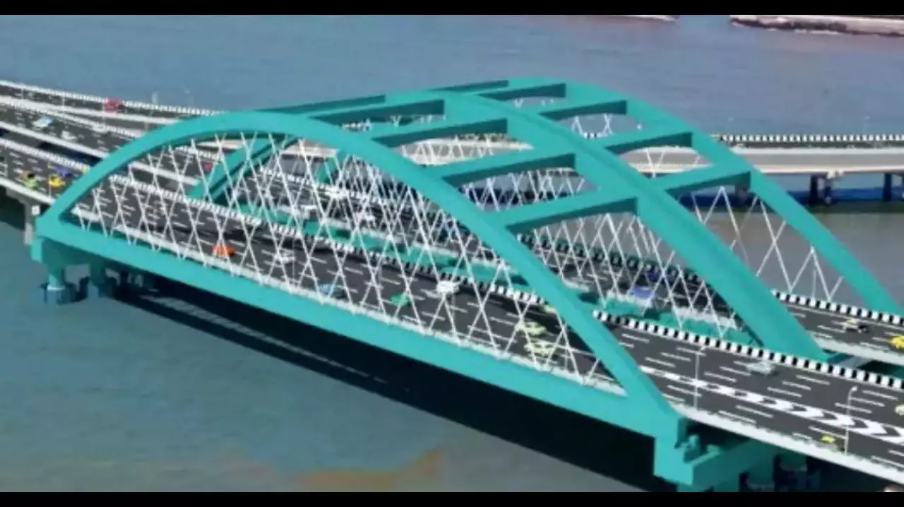 Mumbai Coastal Road Ko Bandra – Worli Sea Link Se Connect Kiya, Ek Bade Se Bow Arch Shape Girder Se