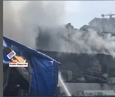 Fire At Shopping Center At Milat Nagar