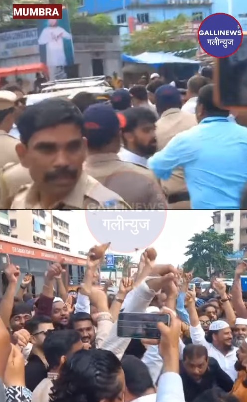 Jitender Awhad Aur Najeeb Mumbra Ke Karykata Ke Bich Hui naare baazi