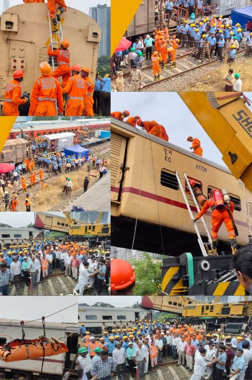 2 Train ki Takkar at Jogeshwari, NDRF, RPF, Medical team, Fire Brigade ki team on the spot, Mock Exercise thi