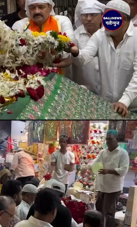 Shivsena UBT candidate Mahesh Sawant visit Mahim dargah for blessing