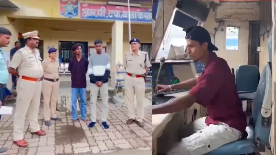 Reel Ka Chakkar – Local Train Me Motorman Ki Cabin Me Unauthorized Entry Karne Wale 2 Arrested By Railway Police At Kasara