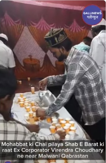 Mohabbat Ki Chai Pilaya Shab E Barat Ki Raat Ex Corporator Virendra Choudhary Ne Near Malwani