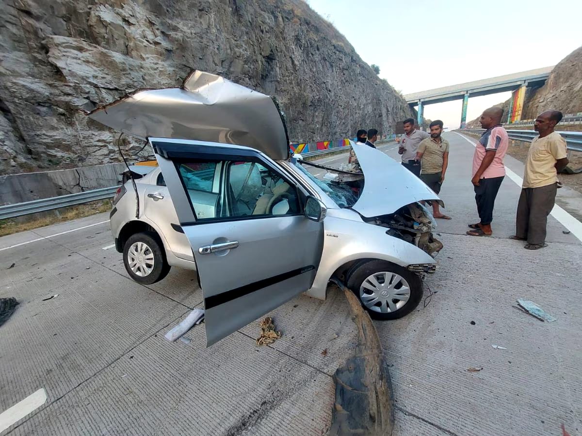 Truck Se Car Takrai – Samruddhi Mahamarg Par Hua Accident, 2 Dead 2 Injured, Mumbai Se Bhandara Jaa Rahe They Log