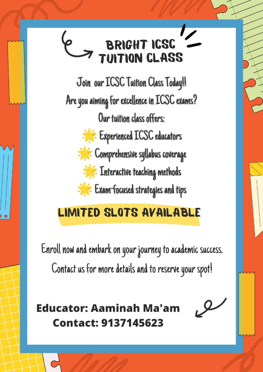 BRIGHT ICSC Tuition Class Join Our ICSC Tuition Class Today!