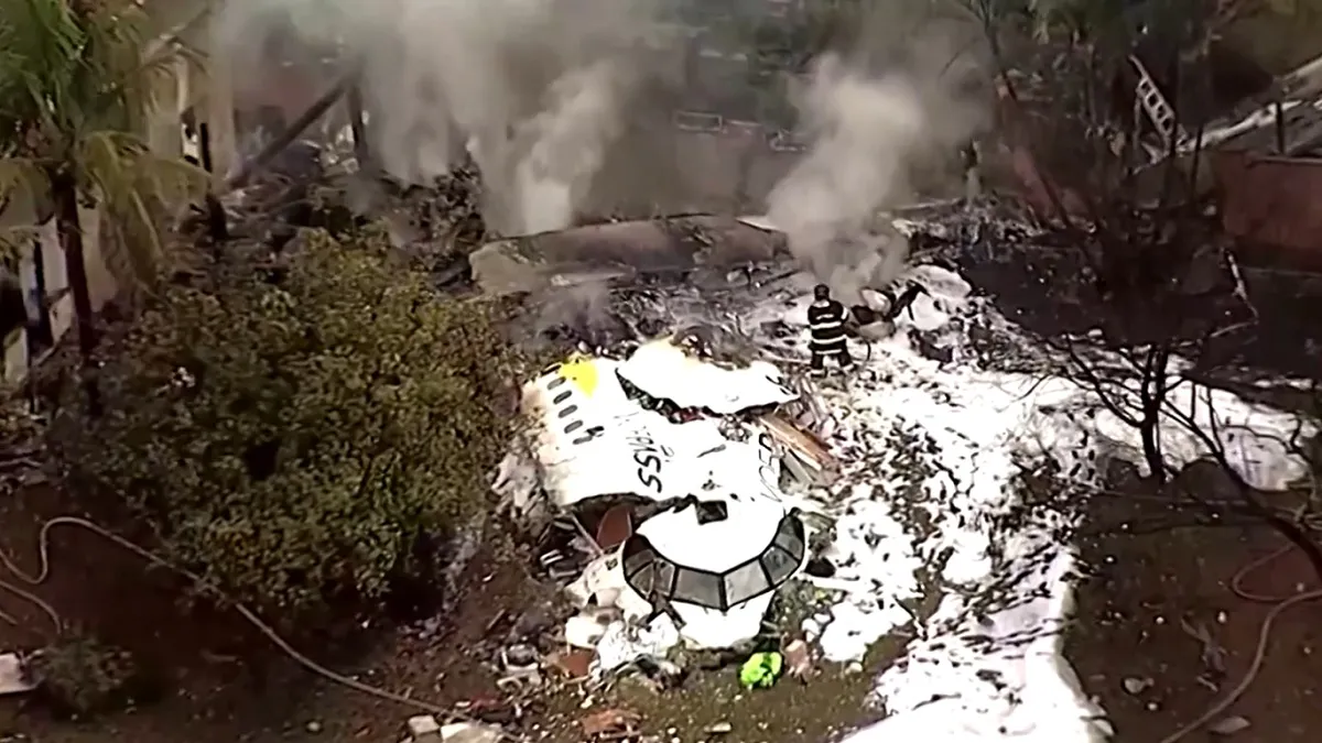 Plane Crash – On Board Plane Me Sawar 62 Logon Ki Death Hui At Brazil Sao Paulo, Plane Girte Recorded Video Hua Viral