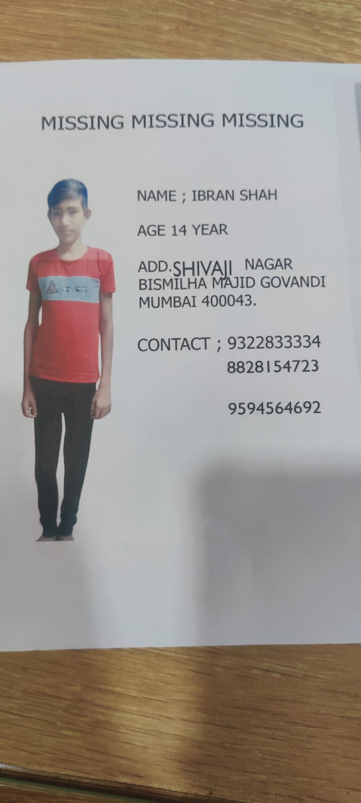Missing Missing Missing
