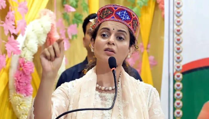 Kangana Ranaut Ke Bayan Se BJP Ne Khud Ko Side Kiya, AAP Ne Haryana Me Protest Kiya