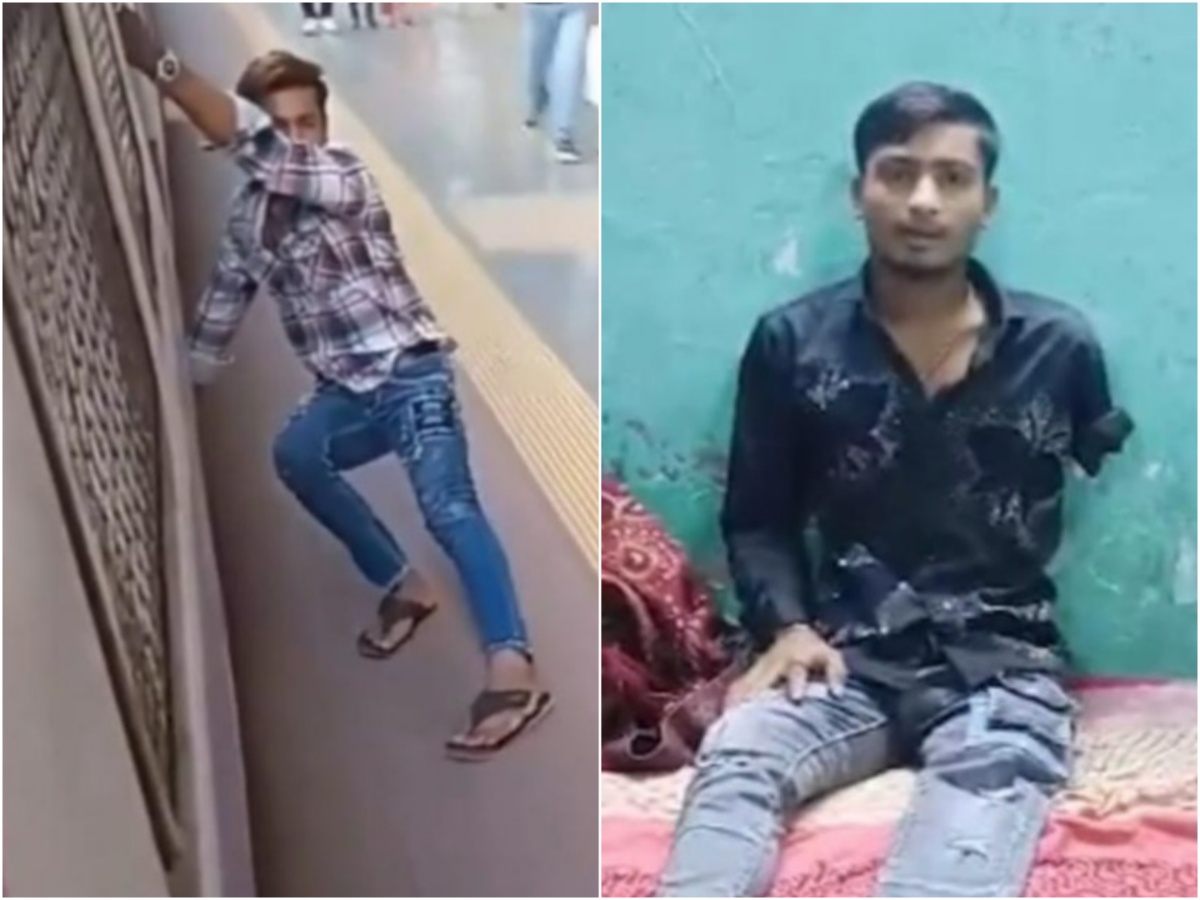 Reel Ka Chakkar, Local Train Stunt Karne Wala Pakda Gaya, 1 Arm, 1 Leg Ganwaya Dusre Stunt Me, Dekhiye Jawani Me Kiya Hai Halat