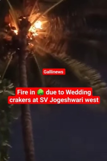 Fire In Due To Wedding Crackers At SV Road Jogeshwari West