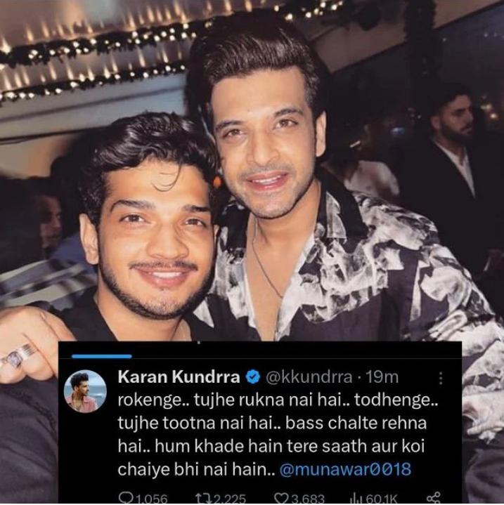 BiggBoss17: Karan Kundrra Ne Kiya Munawar Ka Support, Kaha Be Strong