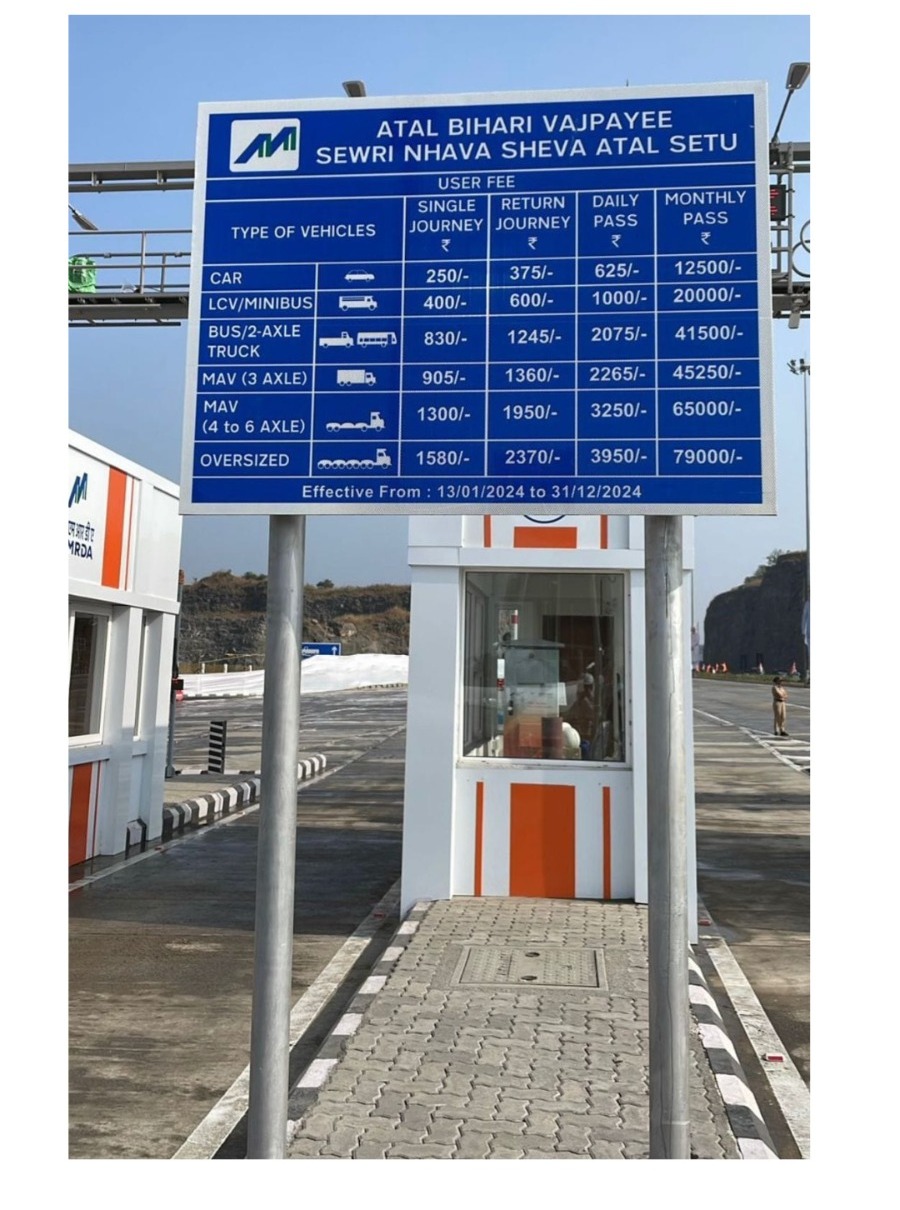 Mumbai Trans Harbour Link Toll Chart