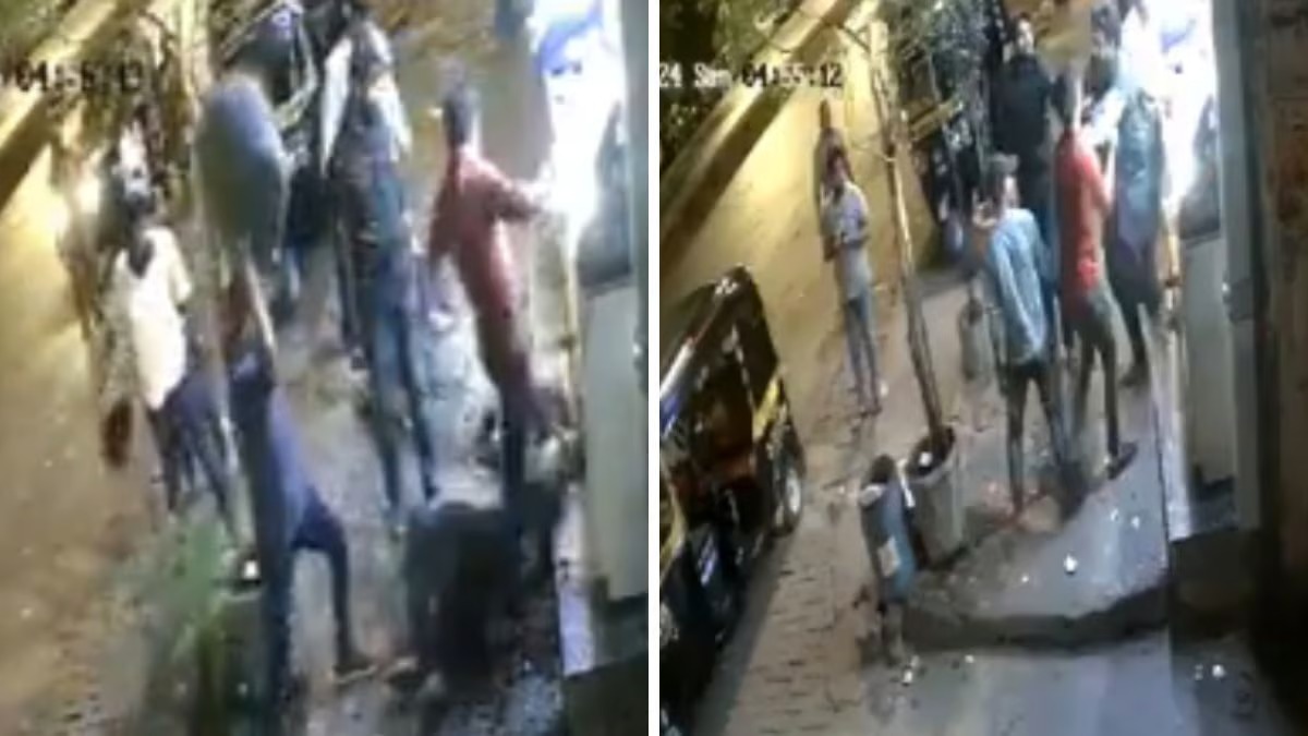 5 Logon Ne Milkar Retired Police Constable Ke Bete Par Hamla Kiya At Dharavi, CCTV Footage Viral Hua