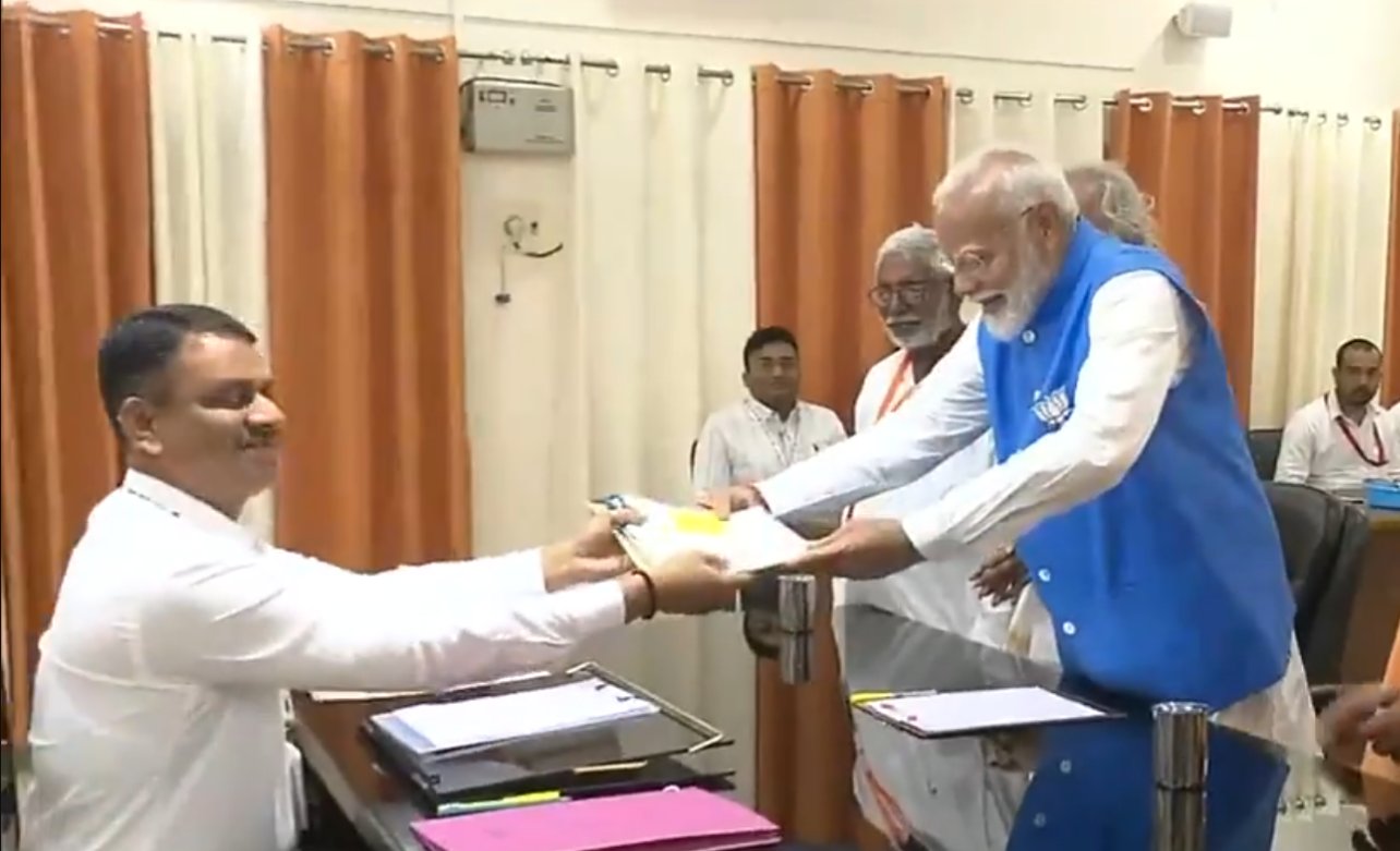 PM Narendra Modi ne Varanasi Lok Sabha seat se aaj apna Nomination File kiya, Varanasi me aakhri -7th Phase me hogi Voting