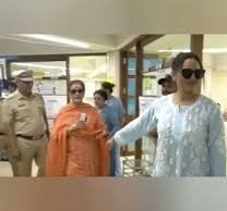 Actor Sonakshi Sinha Along With Her Mother Poonam Sinha Cast Their Votes At A Polling Centre In Mumbai