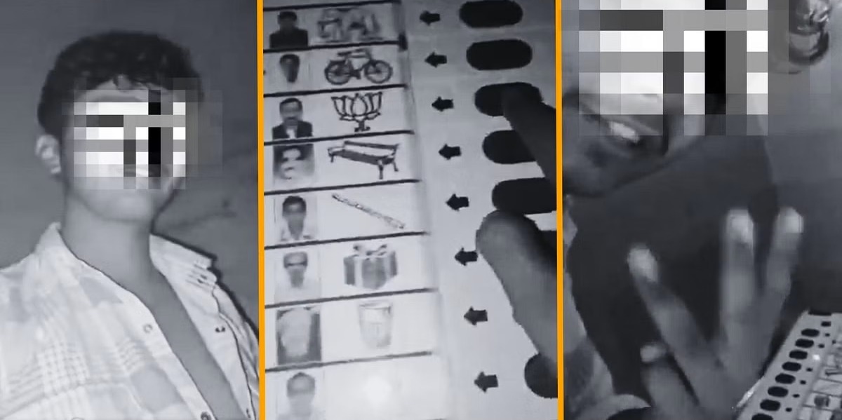 8 Baar BJP Ko Vote Daala 1 hi Ladke Ne, Video Viral Hone Par FIR Darj Hui, Polling Officials Suspend Kiye Gaye At Uttar Pardesh