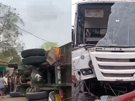 Truck Container Ne 6 Vehicles Ko Mara Takkar, 1 Mahila Sahit 2 Logon Ki Death Hui At Palghar