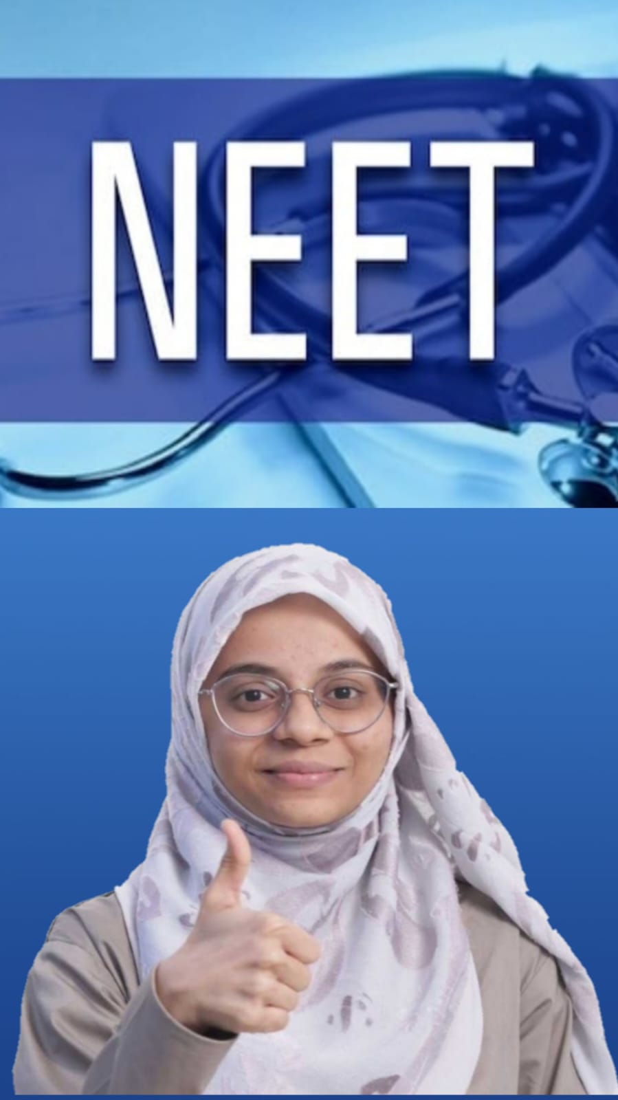 Mumbai Muslim Girl Amina Arif Kadiwala ko NEET UG 2024 Exam me all India rank (AIR) 1 number se kamyabi hasil hui