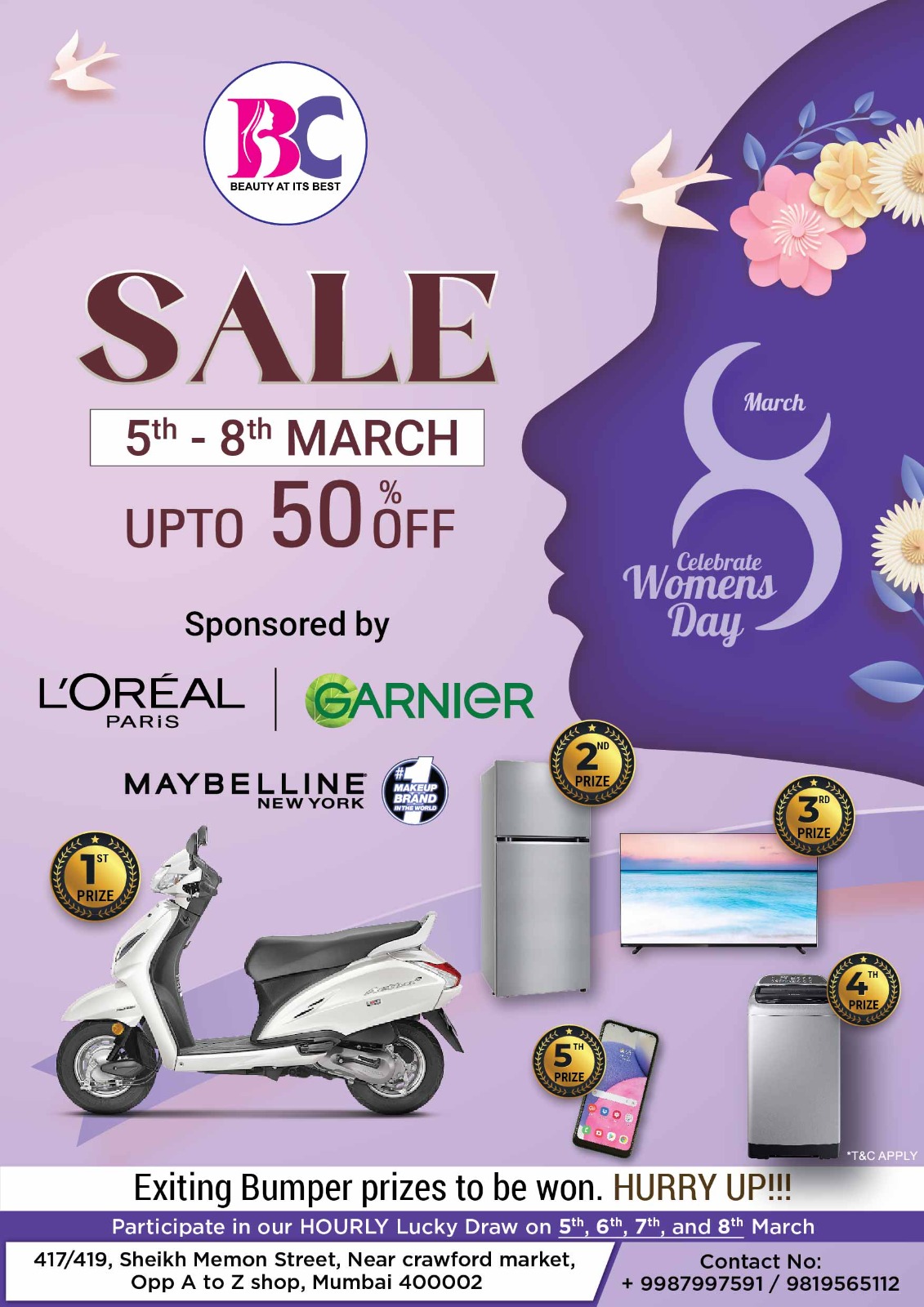 Attention Ladies! Gear Up For Our Special Women’s Day Sale At Beauty Centre!