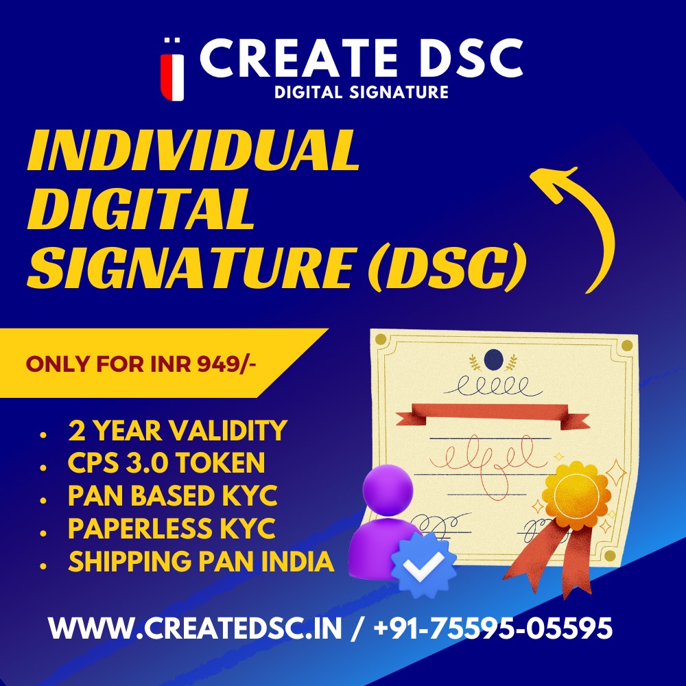 Digital Signature With USB Token Only For 949/- Including All Taxes