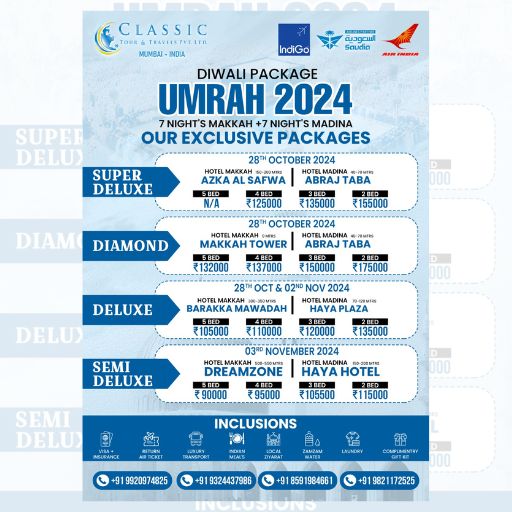 VACATION – DIWALI HOLIDAYS UMRAH DIRECT FLIGHT DEPARTURE ?? FLY FROM MUMBAI