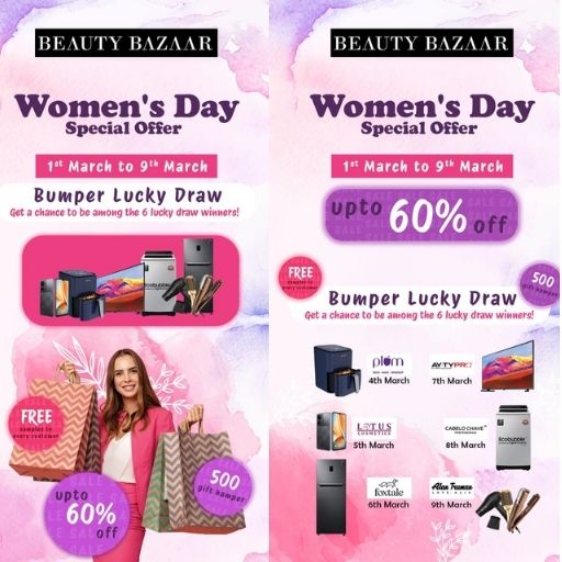 Women Day Offer, All Leading Brands Are Now On SPECIAL OFFER upto 70% OFF By Beauty Bazaar at Crawford Market
