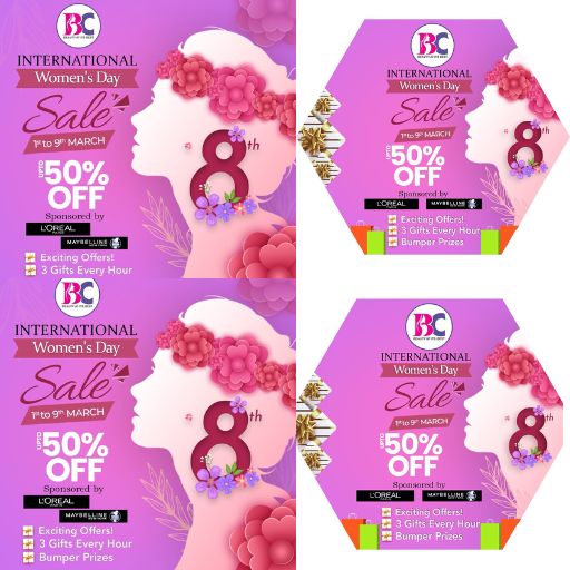 Attention ladies! Gear up for our special Women’s Day sale at Beauty Centre! 
