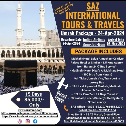 SAZ INTERNATIONAL TOURS AND TRAVELS