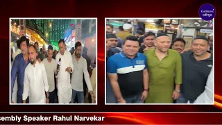 Minara Masjid Ki Gallio mai Khane aur Jayeza lene Pahuche Mah Assembly Speaker Rahul Narvekar