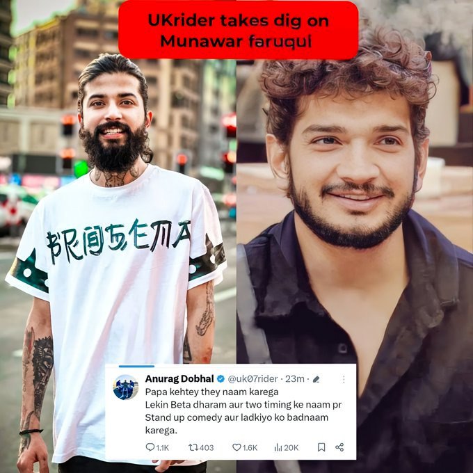 Anurag Dobhal Aka UKrider Takes A Direct Dig On Munawar Faruqui