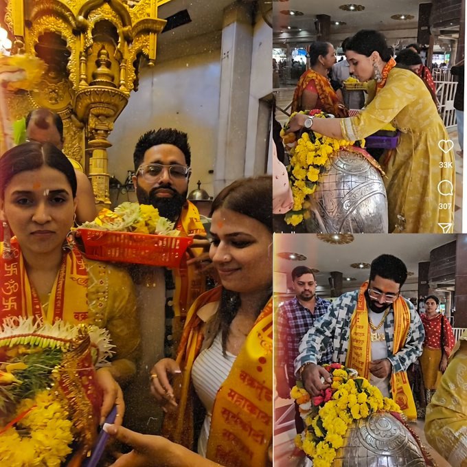 MannaraChopra, Tehelka and Dipika Aryan Visit Sidhivinayak Temple Today