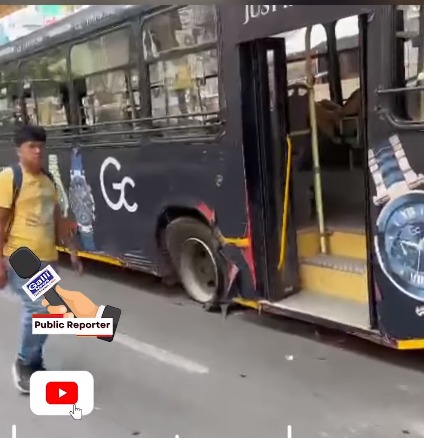 BEST Bus Tyre Bust at Mohd Ali Road