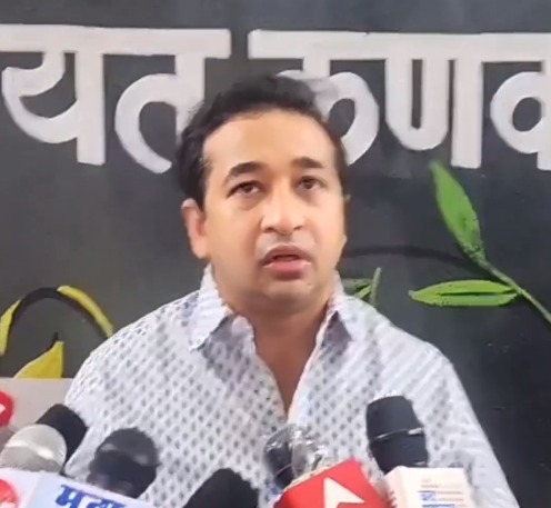 Asaduddin Owaisi ki zaban kaat kar lao mere pass se Inam lejao, Jai Palestine mamle me BJP MLA Nitesh Rane ka bayan