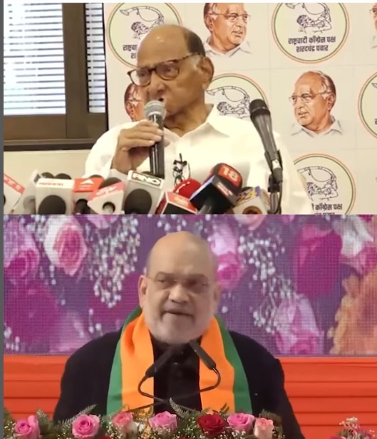 HM Amit Shah par nishana saadhte hue Sharad Pawar ne kaha, Gujrat se Tadipar hone ke baad Balasaheb Thackeray ke pass hi aaye they