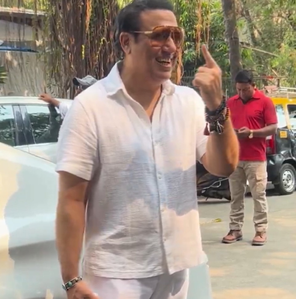Indian Actor And Politician Govinda Cast His Vote For Maharashtra Elections 2024, At A Polling Booth In Mumbai,