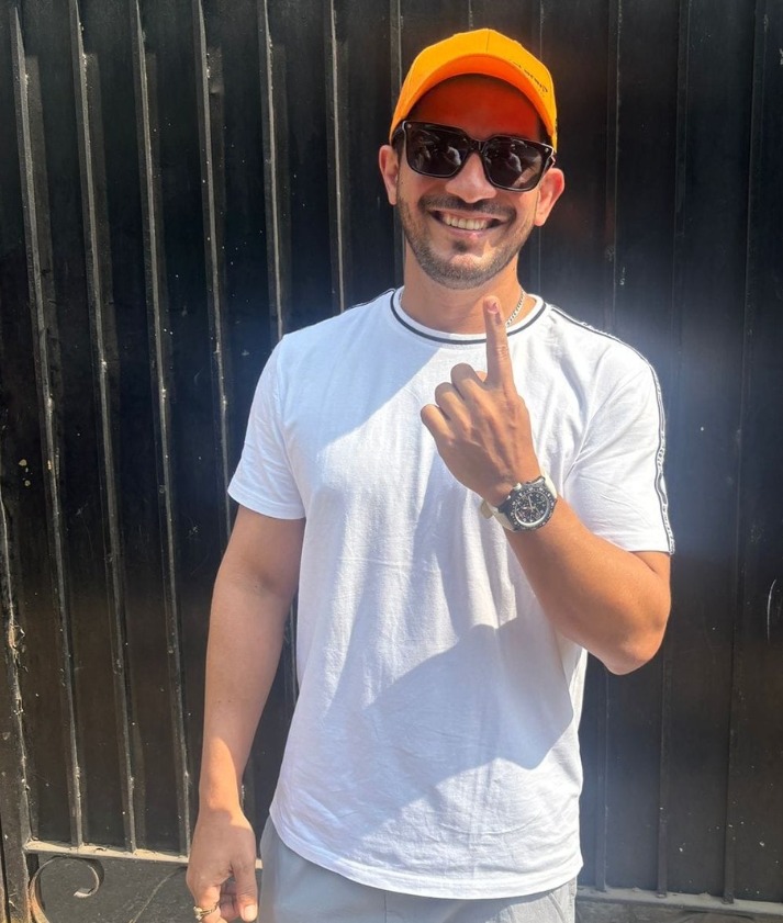 Arjun Bijlani Ne Kiya Vote.
